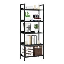 Estante NUMENN Estantes de livros de 5 níveis Home Office Black
