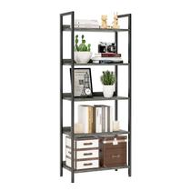 Estante NUMENN Estantes de livros de 5 níveis Home Office cinza escuro