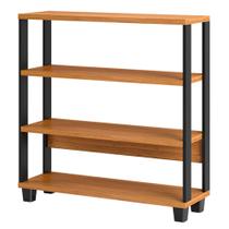 Estante Office Cleveland 3 Prateleiras cor Freijo com Preto Fosco 92 cm - 62335 Estante Office Cleveland 3 Prateleiras cor Freijo com Preto Fosco 92 cm - 62335
