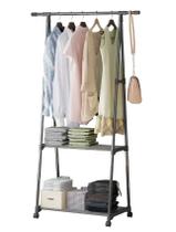 Estante Organizador De Roupas Cabideiro Multiuso Com Rodinha