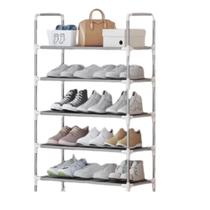 Estante organizador inox 5 prateleiras sapateira 15 pares lavanderia rack multiuso bandeja banheiro compacta - Yeet