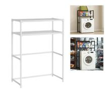 Estante organizador lavanderia banheiro suporte maquina de lavar 2 prateleiras rack armario multiuso porta trecos brinqu