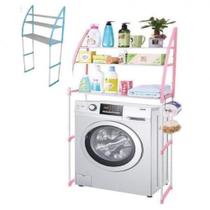 Estante Organizador Lavanderia Maquina Lavar 3 Prateleiras Rack Multiuso Banheiro Brinquedos Utilidades Portatil