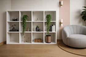 Estante Organizador Livreiro 12 nichos Multiuso Branco Estante Organizador Livreiro 12 nichos Multiuso Branco