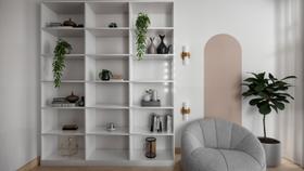 Estante Organizador Livreiro 18 Nichos Multiuso Branco Estante Organizador Livreiro 18 Nichos Multiuso Branco