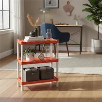 Estante Organizador multiuso Agraplast Nápoles 3 Andares Laranja com Pezinhos Moderna e Funcional 524 Estante Organizador multiuso Agraplast Nápoles 3 Andares Laranja com Pezinhos Moderna e Funcional 524