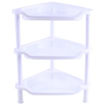Estante Organizadora 3 Andares Plástica Triangular de Canto Plástico Resistente Estante Organizadora 3 Andares Plástica Triangular de Canto Plástico Resistente