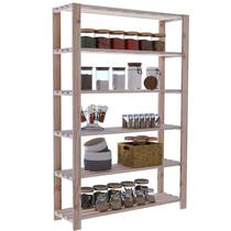 Estante Organizadora 6 Andares Livreiro Madeira Pinus Decoração Envio Imediato