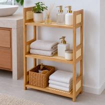 Estante Organizadora de Bambu Multiuso 3 Andares para Sala, Quarto, Cozinha e Banheiro Estante Organizadora de Bambu Multiuso 3 Andares para Sala, Quarto, Cozinha e Banheiro