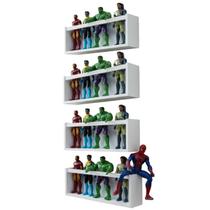 Estante Organizadora de Bonecos Nicho Expositor de Brinquedos Pelúcia Quarto Bebê 4Pçs 55cm