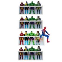 Estante Organizadora de Bonecos Nicho Expositor de Brinquedos Pelúcia Quarto Bebê 4Pçs 55cm