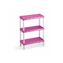 Estante organizadora flexa 3 prateleiras Rosa