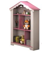 Estante Organizadora Infantil Magia - Rosa/Branco Estante Organizadora Infantil Magia - Rosa/Branco