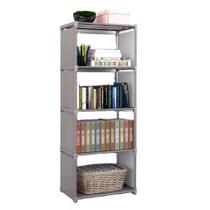 Estante Organizadora Modular Multiuso Lavanderia Casa Quarto Sala Biblioteca Porta Livro Roupas Produtos De Limpeza Cinz