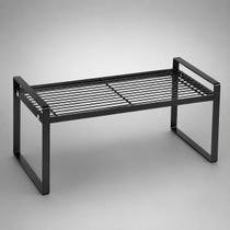 Estante Organizadora Multiuso para Bancada em Metal Preta 51cm Cozinha Escritório Estante Organizadora Multiuso para Bancada em Metal Preta 51cm Cozinha Escritório