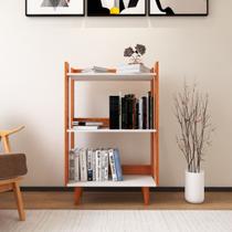 Estante Organizadora Para Livros Multiuso Com Pés em Madeira Maciça - Várias Cores