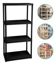 Estante Organizadora Plástica Multiuso Reforçada 200kg Preta