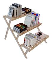 Estante p/ Livros Piramide Escada Articulada Versátil Promo