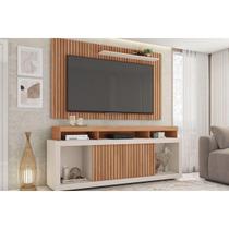 Estante p/ Sala até 60 Pol New Oscar c/ Rodízios 180x174cm Freijo/Off White - Caemmun Estante p/ Sala até 60 Pol New Oscar c/ Rodízios 180x174cm Freijo/Off White - Caemmun
