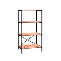 Estante Padova Madeira e Preta 117 cm Estante Padova Madeira e Preta 117 cm