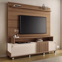 Estante Painel de TV 65 Pol 180cm 2 Portas Bold Castanho/Off White - HB Móveis Estante Painel de TV 65 Pol 180cm 2 Portas Bold Castanho/Off White - HB Móveis