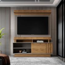 Estante Painel Home para TV 55" Goiás Grigio Fosco/Amêndoa- MABE MAGAZINE