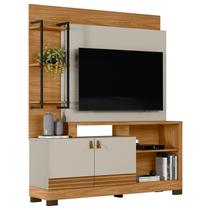 Estante Painel para Tv 50 Pol 160cm Pilar L06 Nature/Off White - Mpozenato Estante Painel para Tv 50 Pol 160cm Pilar L06 Nature/Off White - Mpozenato
