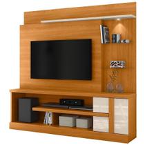 Estante Painel Para Tv 55 Pol 181cm Com Led Poiema M07 Cinamomo Off White - Lyam Decor