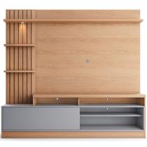 Estante Painel Para TV 65 Pol com LED Aracati C04 Freijó Cinza Fosco - Lyam Decor Estante Painel Para TV 65 Pol com LED Aracati C04 Freijó Cinza Fosco - Lyam Decor