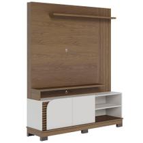 Estante Painel Para Tv 65 Pol Madrid C05 Amêndoa Off White Matte Mpozenato