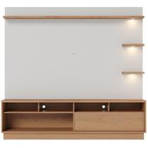 Estante Painel Para TV 70 Pol com LED Itapema C04 Freijó Off White Matte - Lyam Decor Estante Painel Para TV 70 Pol com LED Itapema C04 Freijó Off White Matte - Lyam Decor