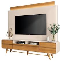 Estante Painel Para Tv 85 Pol Orgânico Com Led Royal B01 Off White Cinamomo - Lyam Decor Estante Painel Para Tv 85 Pol Orgânico Com Led Royal B01 Off White Cinamomo - Lyam Decor