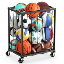 Estante para Armazenamento de Bolas Esportivas TomCare 60x42x75cm para 12-15 Bolas Estante para Armazenamento de Bolas Esportivas TomCare 60x42x75cm para 12-15 Bolas