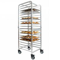 Estante para assadeiras Lopeztek com rodízios, 20 níveis, 66 x 52 x 173 cm Estante para assadeiras Lopeztek com rodízios, 20 níveis, 66 x 52 x 173 cm