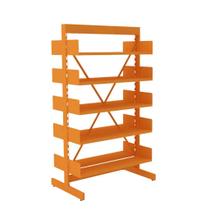 Estante Para Biblioteca Dupla Pandin 2,00 m Laranja Picasso