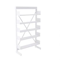 Estante Para Biblioteca Simples Pandin 2,00 m Branco Estante Para Biblioteca Simples Pandin 2,00 m Branco