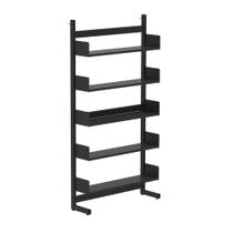 Estante Para Biblioteca Simples Pandin 2,00 m Preto Estante Para Biblioteca Simples Pandin 2,00 m Preto