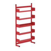 Estante Para Biblioteca Simples Pandin 2,00 m Vermelho Estante Para Biblioteca Simples Pandin 2,00 m Vermelho