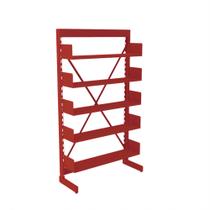 Estante Para Biblioteca Simples Pandin 2,00 m Vermelho Estante Para Biblioteca Simples Pandin 2,00 m Vermelho