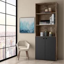 Estante para Escritório 2 portas 4 Prateleiras Castani Fiji Brienza Decor