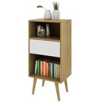 Estante para Escritório Sala de Estar E1715 MDP Natural/Off White G69 - Gran Belo Estante para Escritório Sala de Estar E1715 MDP Natural/Off White G69 - Gran Belo