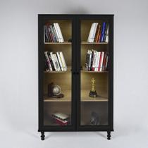 Estante Para Livros 2 Portas Vidro Ditália C/Kit Luz E-957 Estante Para Livros 2 Portas Vidro Ditália C/Kit Luz E-957