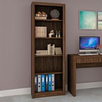 Estante para Livros 4 Prateleiras Nogal Me4104 - Tecno Mobili