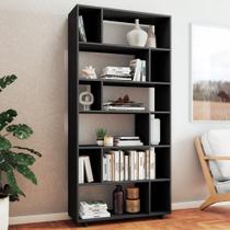 Estante para Livros 5 Prateleiras Preto Be 44 - Brv Estante para Livros 5 Prateleiras Preto Be 44 - Brv