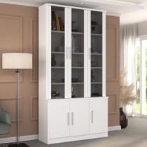 Estante para Livros 6 Portas Moderno Branco Estante para Livros 6 Portas Moderno Branco