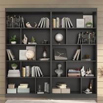 Estante para Livros 8 Prateleiras Grafite Cj-005 - Hecol Móveis Estante para Livros 8 Prateleiras Grafite Cj-005 - Hecol Móveis