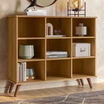 Estante para Livros 9 Nichos Freijó/Retro 1478 - Qmovi Estante para Livros 9 Nichos Freijó/Retro 1478 - Qmovi