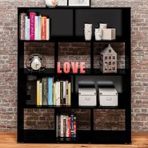 Estante para Livros Book 10 Nichos Preto - Artely Estante para Livros Book 10 Nichos Preto - Artely