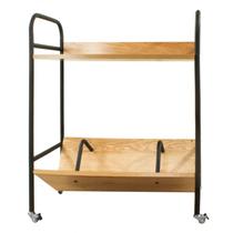 Estante para Livros c/ Rodas - Q-1206-2F Estante para Livros c/ Rodas - Q-1206-2F
