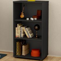 Estante para Livros Clean 2 Prateleiras Preto 005324 - Artany Estante para Livros Clean 2 Prateleiras Preto 005324 - Artany